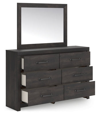 Hollivern Dresser and Mirror - Furniture 4 Less (Jacksonville, NC)