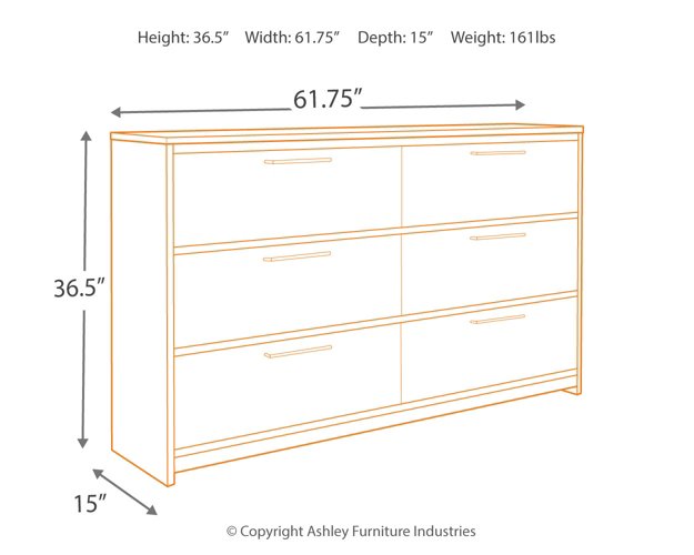 Baystorm Dresser and Mirror - Furniture 4 Less (Jacksonville, NC)