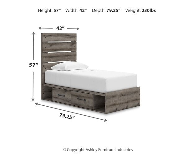 Graystorm Bed with Storage - Furniture 4 Less (Jacksonville, NC)