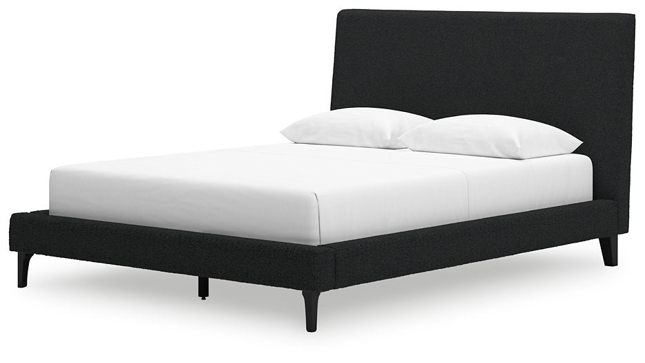 Cadmori Upholstered Bed with Roll Slats - Furniture 4 Less (Jacksonville, NC)