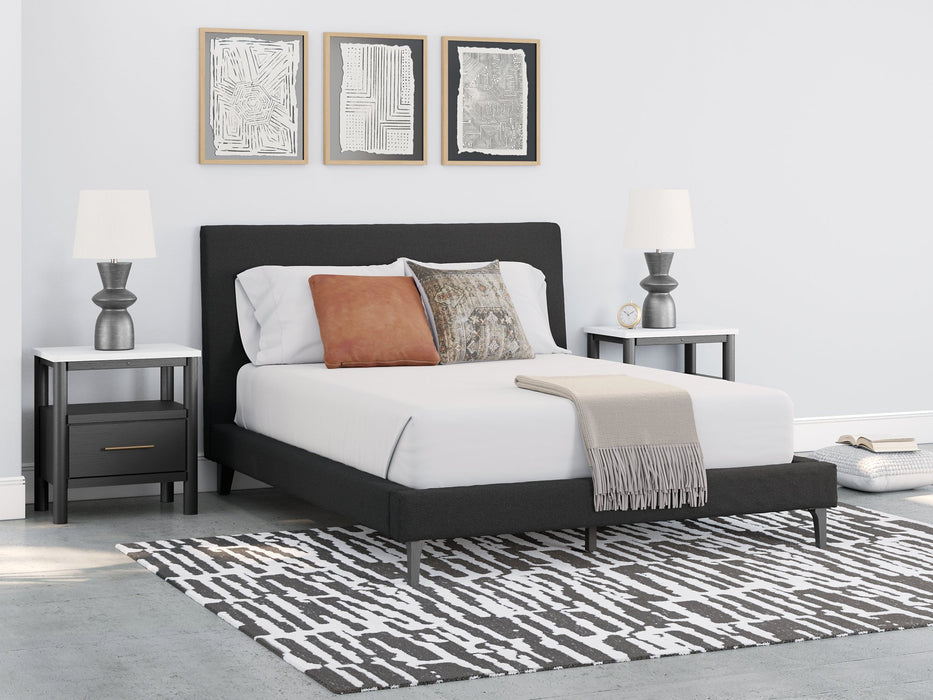 Cadmori Upholstered Bed with Roll Slats - Furniture 4 Less (Jacksonville, NC)