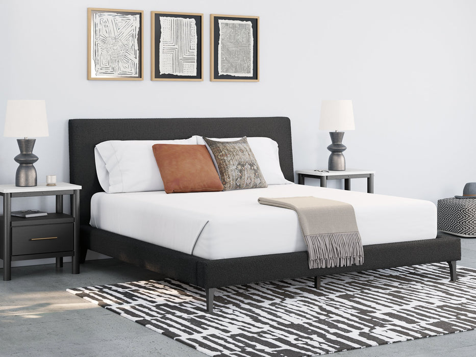 Cadmori Upholstered Bed with Roll Slats - Furniture 4 Less (Jacksonville, NC)