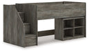 Frandern Loft Bed with Bookcase Storage - Furniture 4 Less (Jacksonville, NC)