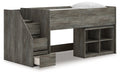 Frandern Loft Bed with Bookcase Storage - Furniture 4 Less (Jacksonville, NC)