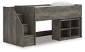 Frandern Loft Bed with Bookcase Storage - Furniture 4 Less (Jacksonville, NC)