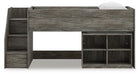 Frandern Loft Bed with Bookcase Storage - Furniture 4 Less (Jacksonville, NC)