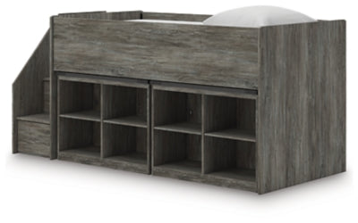 Frandern Loft Bed with Bookcase Storage - Furniture 4 Less (Jacksonville, NC)