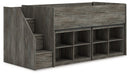 Frandern Loft Bed with Bookcase Storage - Furniture 4 Less (Jacksonville, NC)