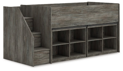 Frandern Loft Bed with Bookcase Storage - Furniture 4 Less (Jacksonville, NC)