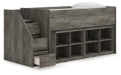 Frandern Loft Bed with Bookcase Storage - Furniture 4 Less (Jacksonville, NC)
