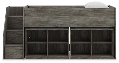 Frandern Loft Bed with Bookcase Storage - Furniture 4 Less (Jacksonville, NC)