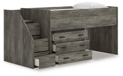 Frandern Loft Bed with Drawer Storage - Furniture 4 Less (Jacksonville, NC)