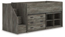 Frandern Loft Bed with Bookcase and Drawer Storage - Furniture 4 Less (Jacksonville, NC)