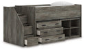Frandern Loft Bed with Bookcase and Drawer Storage - Furniture 4 Less (Jacksonville, NC)