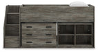 Frandern Loft Bed with Bookcase and Drawer Storage - Furniture 4 Less (Jacksonville, NC)