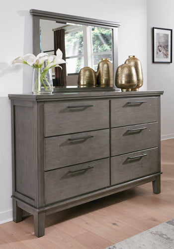 Hallanden Dresser and Mirror - Furniture 4 Less (Jacksonville, NC)