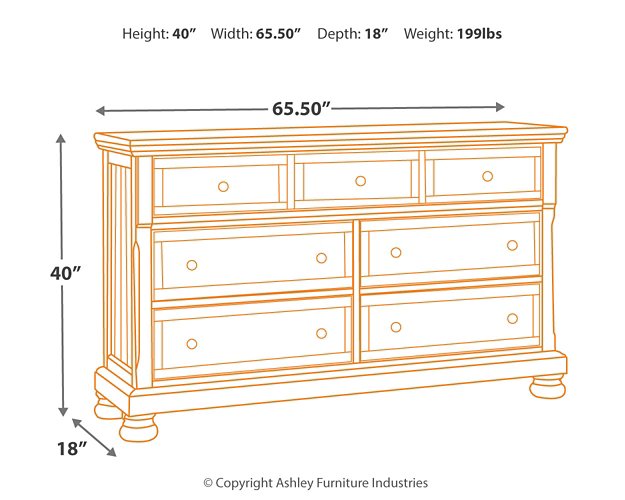 Flynnter Dresser and Mirror - Furniture 4 Less (Jacksonville, NC)