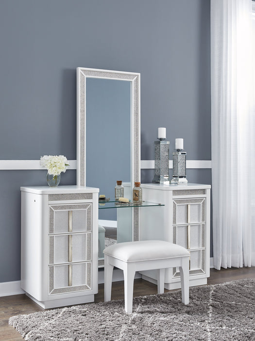 Chalanna Vanity with Mirror - Furniture 4 Less (Jacksonville, NC)