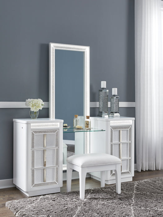 Chalanna Vanity with Mirror - Furniture 4 Less (Jacksonville, NC)