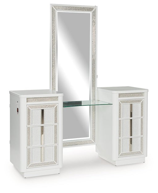 Chalanna Vanity with Mirror - Furniture 4 Less (Jacksonville, NC)