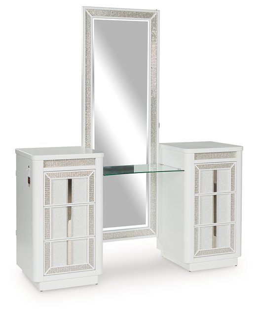 Chalanna Vanity with Mirror - Furniture 4 Less (Jacksonville, NC)