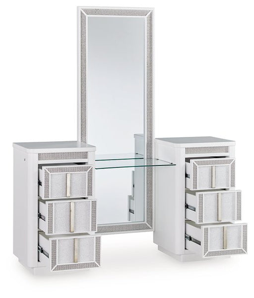 Chalanna Vanity with Mirror - Furniture 4 Less (Jacksonville, NC)