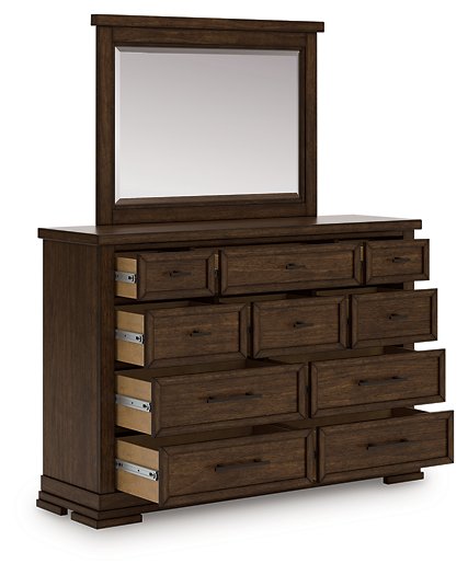 Taffenbrook Dresser and Mirror - Furniture 4 Less (Jacksonville, NC)