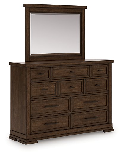 Taffenbrook Dresser and Mirror - Furniture 4 Less (Jacksonville, NC)