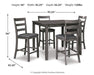 Bridson Counter Height Dining Table and Bar Stools (Set of 5) - Furniture 4 Less (Jacksonville, NC)