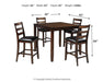 Coviar Counter Height Dining Table and Bar Stools (Set of 5) - Furniture 4 Less (Jacksonville, NC)