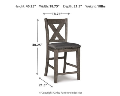 Caitbrook Counter Height Upholstered Bar Stool - Furniture 4 Less (Jacksonville, NC)