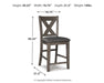 Caitbrook Counter Height Upholstered Bar Stool - Furniture 4 Less (Jacksonville, NC)