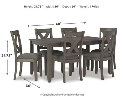 Caitbrook Dining Table and Chairs (Set of 7) - Furniture 4 Less (Jacksonville, NC)