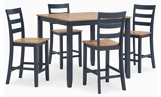 Gesthaven Counter Height Dining Table and 4 Barstools (Set of 5) - Furniture 4 Less (Jacksonville, NC)