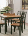 Gesthaven Dining Table with 4 Chairs and Bench (Set of 6) - Furniture 4 Less (Jacksonville, NC)