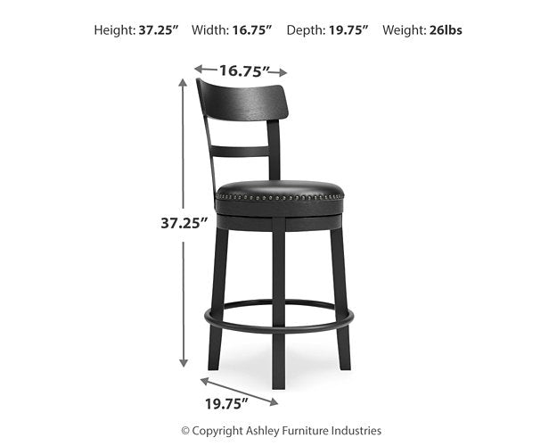 Valebeck Counter Height Bar Stool - Furniture 4 Less (Jacksonville, NC)