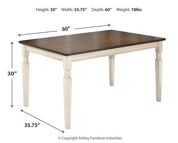 Whitesburg Dining Table - Furniture 4 Less (Jacksonville, NC)