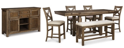 Moriville Counter Height Dining Set - Furniture 4 Less (Jacksonville, NC)