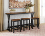 Wildenauer Counter Height Dining Table and 3 Barstools Set - Furniture 4 Less (Jacksonville, NC)