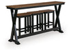 Wildenauer Counter Height Dining Table and 3 Barstools Set - Furniture 4 Less (Jacksonville, NC)