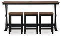 Wildenauer Counter Height Dining Table and 3 Barstools Set - Furniture 4 Less (Jacksonville, NC)