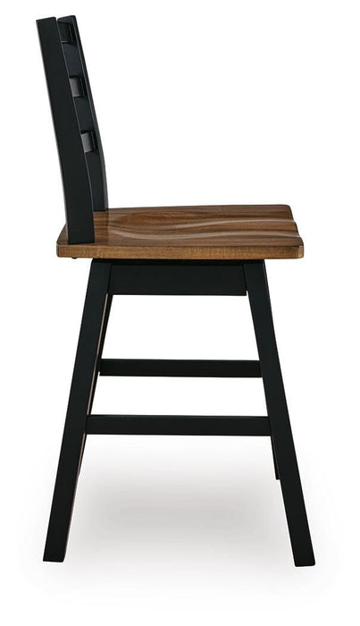 Wildenauer Counter Height Swivel Barstool - Furniture 4 Less (Jacksonville, NC)