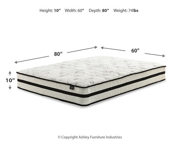 Chime 10 Inch Hybrid Mattress Set - Furniture 4 Less (Jacksonville, NC)