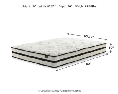 Chime 10 Inch Hybrid Mattress in a Box - Furniture 4 Less (Jacksonville, NC)