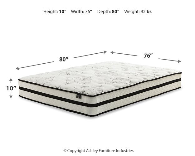 Chime 10 Inch Hybrid Mattress Set - Furniture 4 Less (Jacksonville, NC)