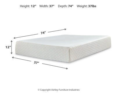 Chime 12 Inch Memory Foam Mattress in a Box - Furniture 4 Less (Jacksonville, NC)
