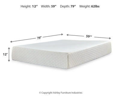 Chime 12 Inch Memory Foam Mattress in a Box - Furniture 4 Less (Jacksonville, NC)