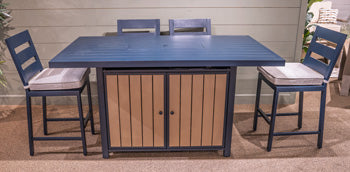 East Beach Outdoor Bar Table with Fire Pit - Furniture 4 Less (Jacksonville, NC)