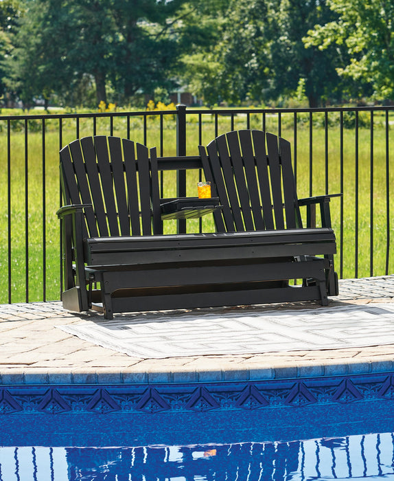 Hyland wave Outdoor Glider Loveseat - Furniture 4 Less (Jacksonville, NC)