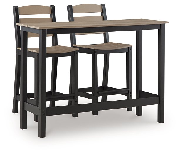 Shoreline Beach Outdoor Counter Table and 2 Barstools - Furniture 4 Less (Jacksonville, NC)